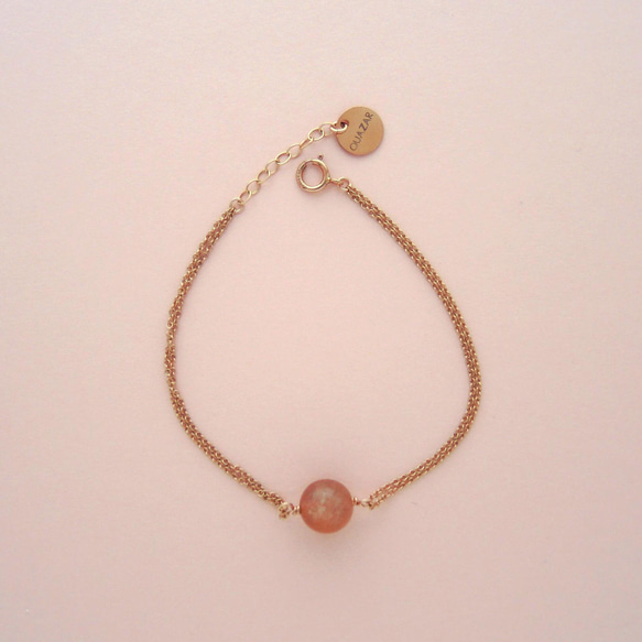 日光手鍊 - 玫瑰金 (14K包金) / Sun Bracelet - Rose Gold (14KGF) 第3張的照片