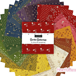 USAコットン moda charmpack 42枚セット Garden Gatherings 花の色 1枚目の画像