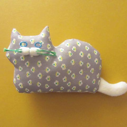 再販 >> " Stickitten" kitten loaf USAコットン／Flower フラワー　 3枚目の画像