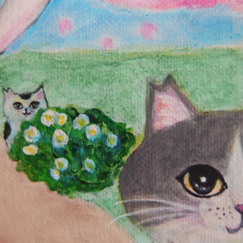 原画 「さくらねこの集まる桜の木」 F10号 #絵画 #ねこ #桜猫 原画 「さくらねこの集まる桜の木」 F10号 #絵画 #ねこ #桜猫