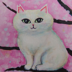 原画 「さくらねこの集まる桜の木」 F10号 #絵画 #ねこ #桜猫 #さくら猫の日 #猫の絵 #桜 #アート 3枚目の画像