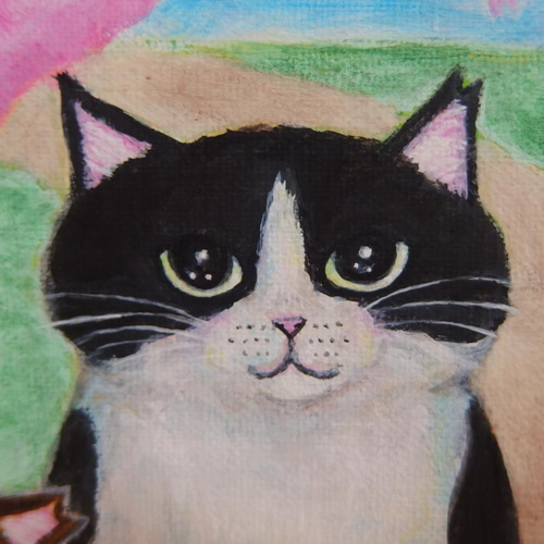 原画 「さくらねこの集まる桜の木」 F10号 #絵画 #ねこ #桜猫