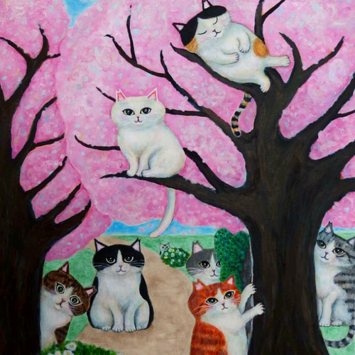 猫😻ねこイラストレーター 365CAT.ART | @365cat.art 浮世絵