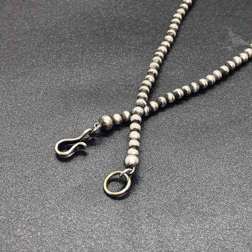 ナバホ ビーズ パール シルバー silver 925 ネックレス 燻銀 51 ナバホ ビーズ パール シルバー silver 925 ネックレス 燻銀 47