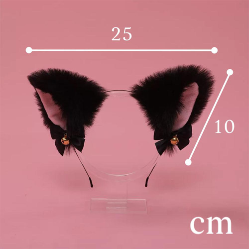売れ筋ギフト】白黒猫耳かわいいQバージョン猫耳カチューシャ  