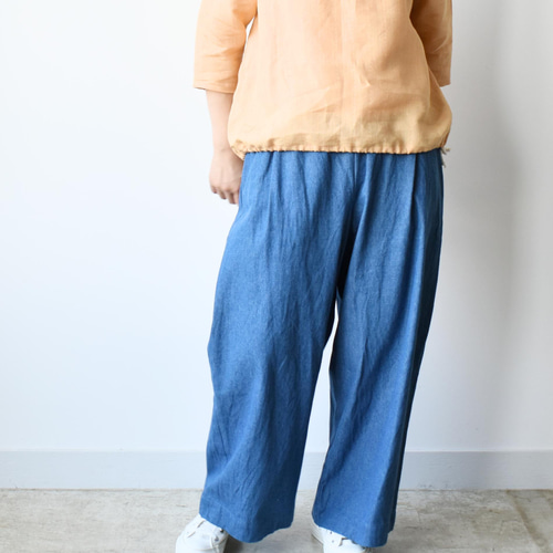 【新品】タグ付き ドゥボンクール サロペット デニムワイドパンツ 日本製 新品】タグ付き ドゥボンクール サロペット デニムワイドパンツ
