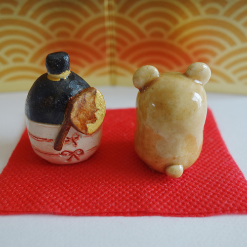 金太郎とくま E 五月人形 端午の節句 こどもの日 陶器 その他置物 つち