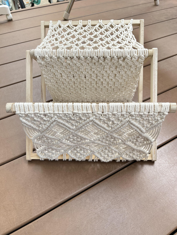 マクラメ マガジンラック フリーボックス・小物入れ colorful lemon