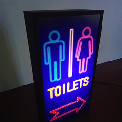 トイレ お手洗い 便所 レストルーム トイレピクト サイン 看板 置物 雑貨 LED2wayライトBOX 4枚目の画像