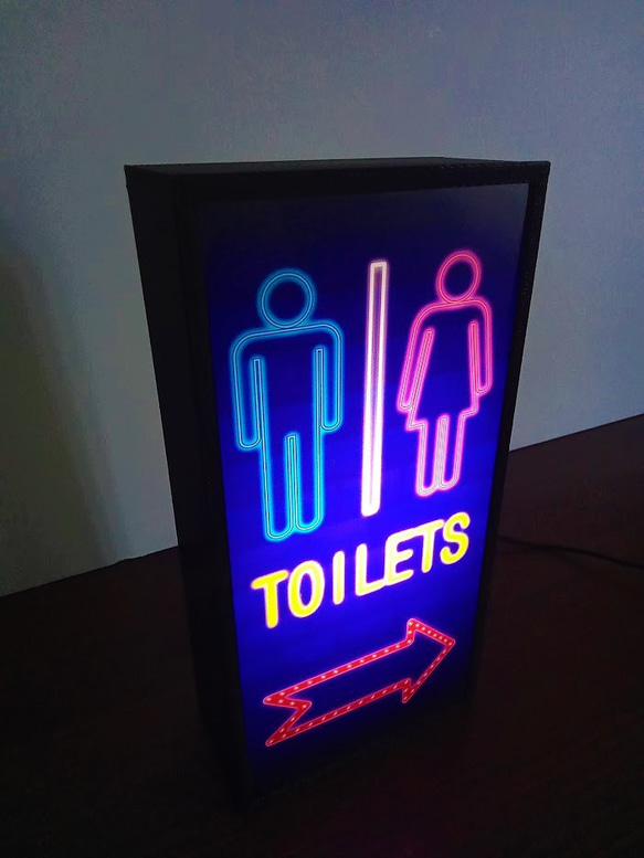 トイレ お手洗い 便所 レストルーム トイレピクト サイン 看板 置物 雑貨 LED2wayライトBOX 4枚目の画像