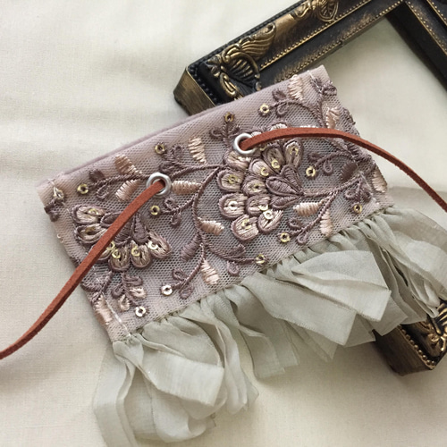 インド刺繍 リボン ポニーフック ラップリボン リボンラップ インド刺繍 リボン ポニーフック ラップリボン リボンラップ