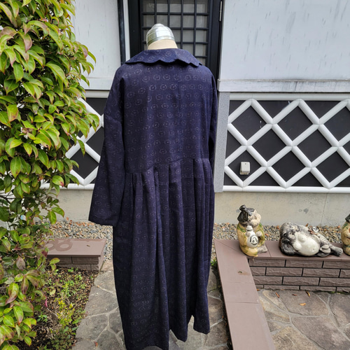 着物リメイク 手作り 結城紬 ワンピース ワンピース hanahukujun 通販 