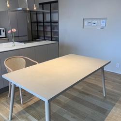 モールテックス　ダイニングテーブル　オーダーぺージ モールテックス天板のダイニングテーブル 幅140～160cm 奥行き