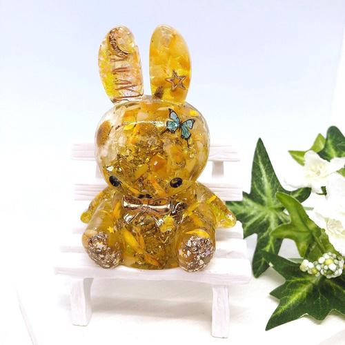 オルゴナイト ウサギちゃん 花と妖精 （オルゴナイト垂れ耳