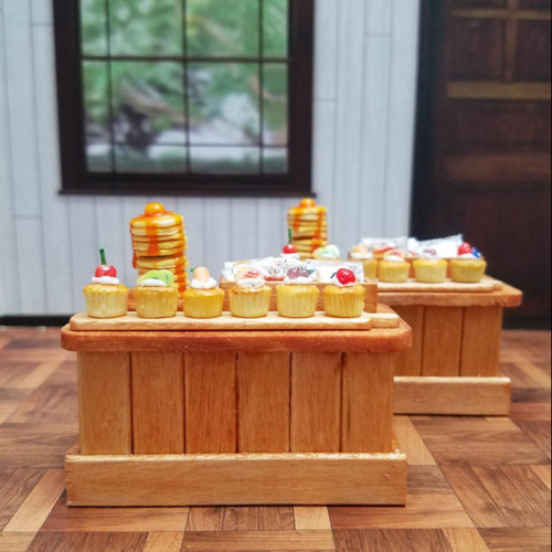 ドールハウスミニチュア雑貨♡パンケーキと焼き菓子のお店ミニチュア