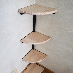 コーナーラック 四段 スマートアイアンシェルフ 棚・シェルフ・ラック