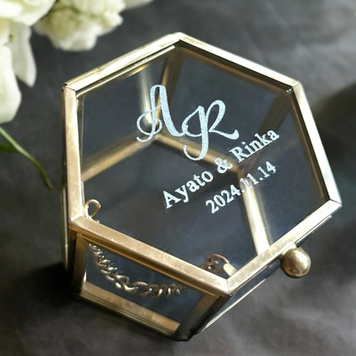 名入れオーダー カラー選択デザインB【リングピロー】2週間以内発送