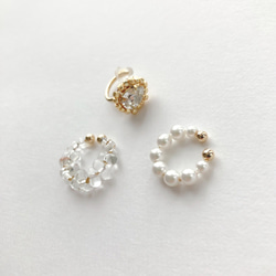 EAR CUFF＆EARRING:「Half moon」tears of the moon 2枚目の画像