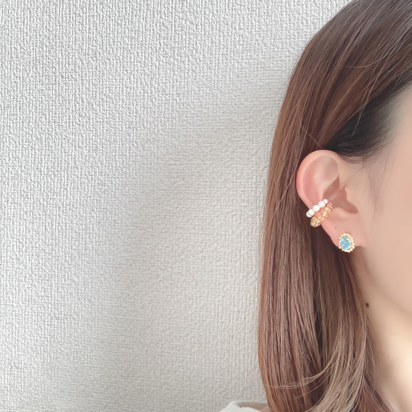 EAR CUFF＆EARRING:「Crescent moon」tears of the moon 6枚目の画像