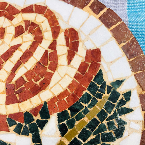 モザイクタイル＊チュニジア伝統工芸品 優美なバラの花 壁掛け バラ2