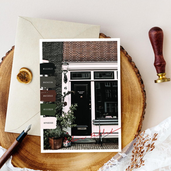 アートポスター インテリアポスター カラーパレット L判 ハガキ 2L判