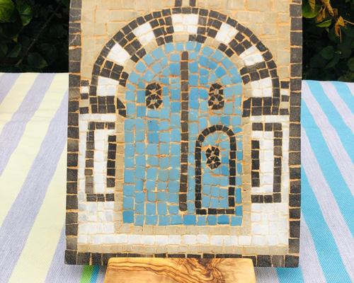 モザイクタイル＊チュニジア伝統工芸品 チュニジアのドア ブルー