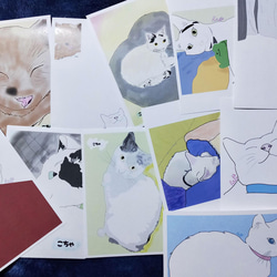 【 猫のポストカード 選べる4＆7枚セット＊ 】 可愛い 猫好き ポストカード 1枚目の画像