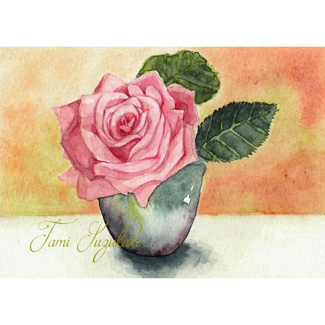 薔薇　水彩画