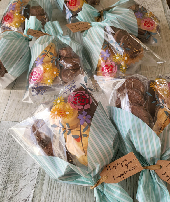 ほんの気持ちのプチギフトに 焼き菓子 ミニブーケギフト2個セット 焼き