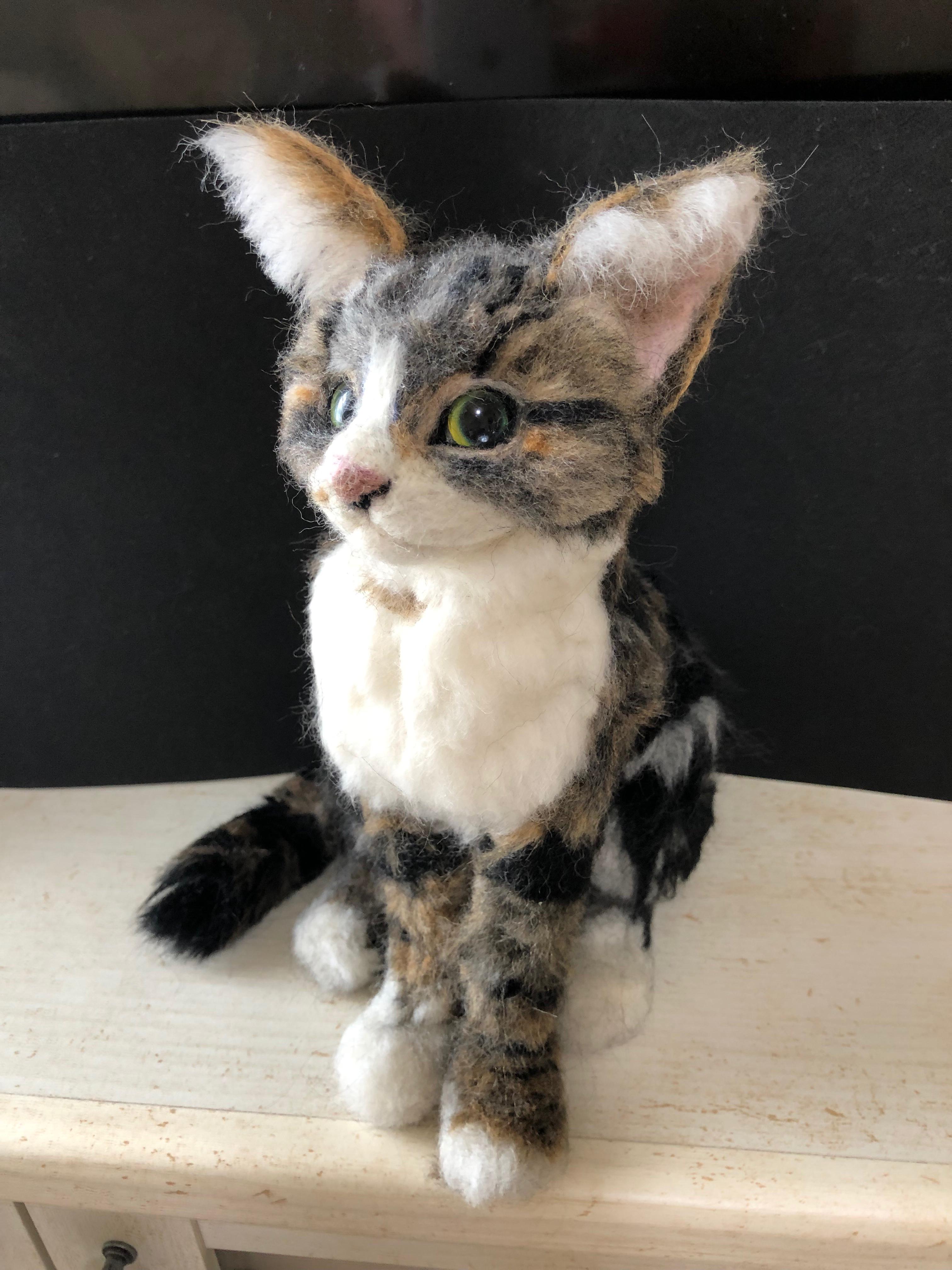 羊毛フェルト よっこ＊1255様確認用 キジトラ　猫 ハンドメイド　オーダー 楽天市場】本物そっくりなリアル猫 キジトラ 手作りキット