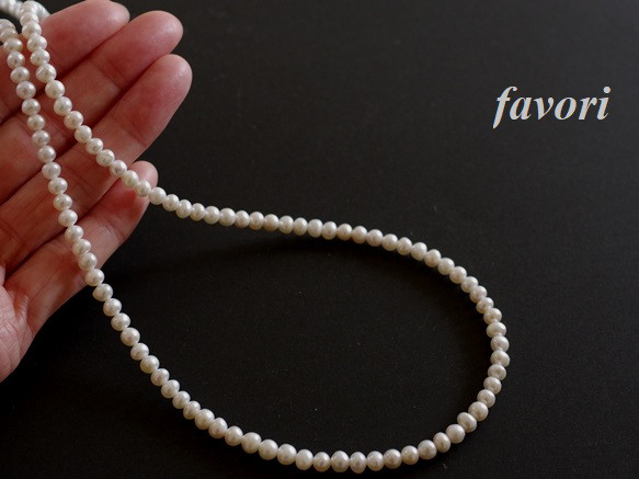 【再販】ベビー淡水パールロングネックレス 14Kgf（100㎝） 11枚目の画像