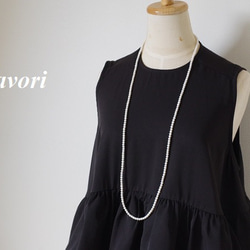 【再販】ベビー淡水パールロングネックレス 14Kgf（100㎝） 1枚目の画像