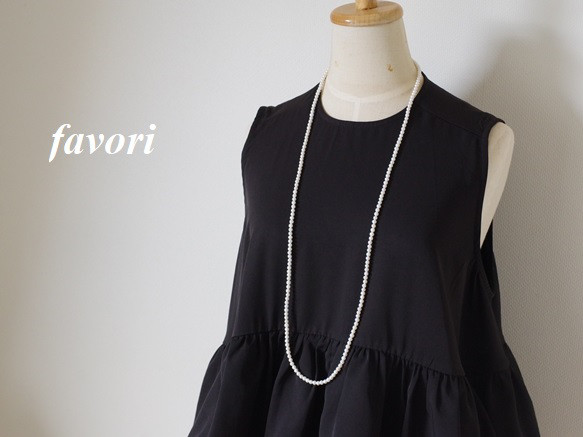 【再販】ベビー淡水パールロングネックレス 14Kgf（100㎝） 1枚目の画像