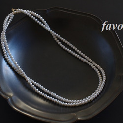 【再販】ベビー淡水パールロングネックレス 14Kgf（100㎝） 4枚目の画像