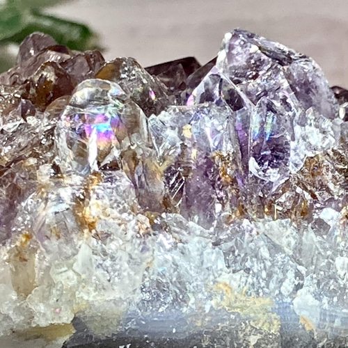 アメジストクラスターカコクセナイト入り原石 カコクセナイト内包✨ 紫水晶 アメジスト クラスター 原石 ラフ