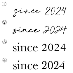 【 since 〇〇〇〇 】お好きな年号 真鍮風ステッカー 何処にでも貼れる ステッカー 玄関シール ドアサイン  手描 7枚目の画像