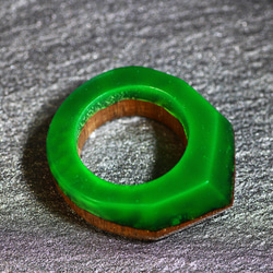 【送料無料】Wood Resin Ring/Forest ～ウッドレジンリング～ 6枚目の画像