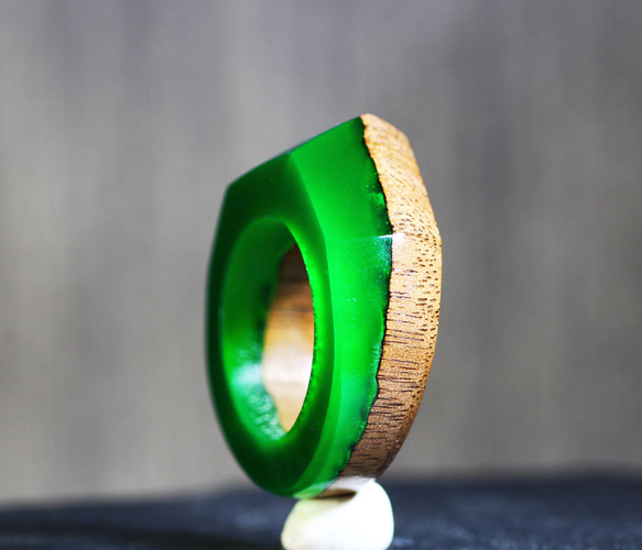 【送料無料】Wood Resin Ring/Forest ～ウッドレジンリング～ 3枚目の画像