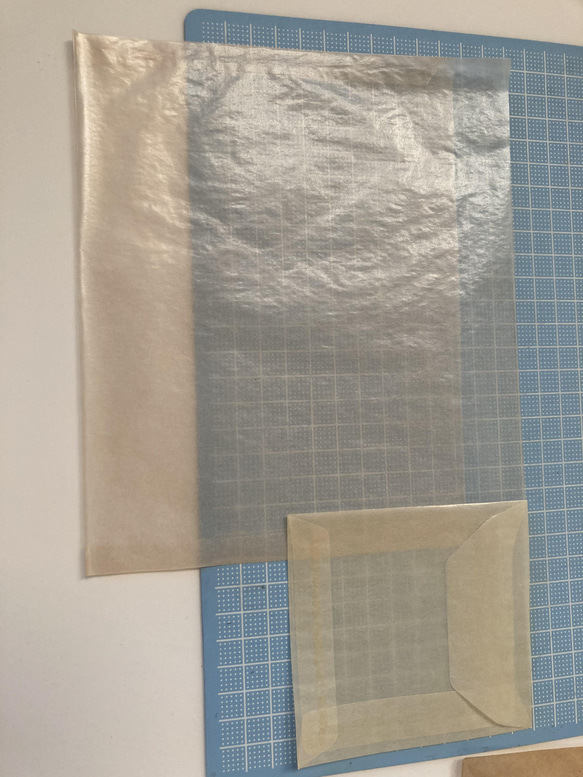 ヴィンテージ グラシン封筒 大10+小8枚セット 味紙 5枚目の画像