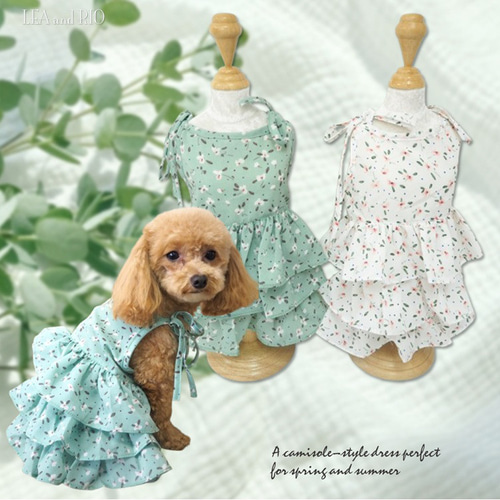 らむねこ犬服ハンドメイドワンピース ワンピース ドレス リボン 小型犬用 犬服 猫服 ペット P100 P102