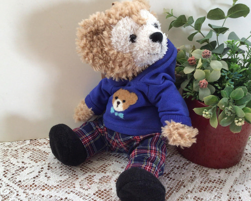 【３点セット】ダッフィー ぬいぐるみコスチューム　カーディガン　ポーチ f15acbce94e1a5926a082157d4f1be