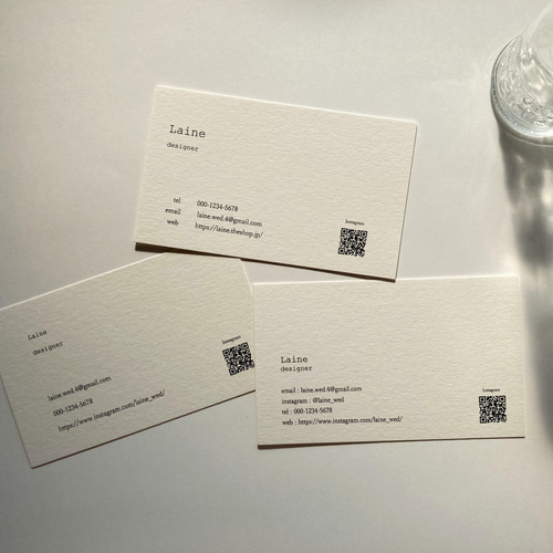 ショップカード アクセサリー台紙 サンキューカード 名刺 No.725