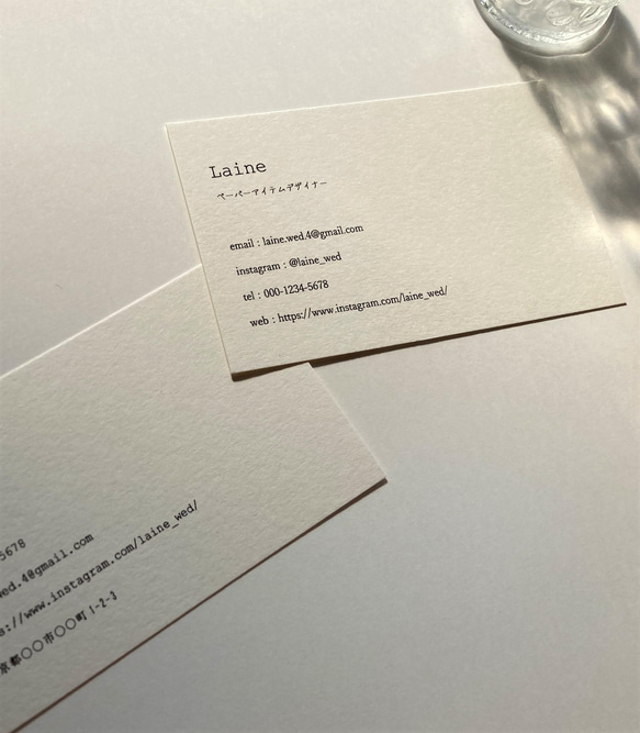 ショップカード アクセサリー台紙 サンキューカード 名刺 No.735