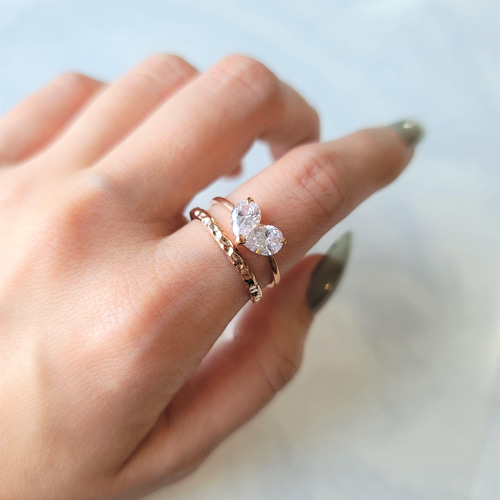 天然ダイヤモンド 18K イエローゴールド、ホワイトゴールド