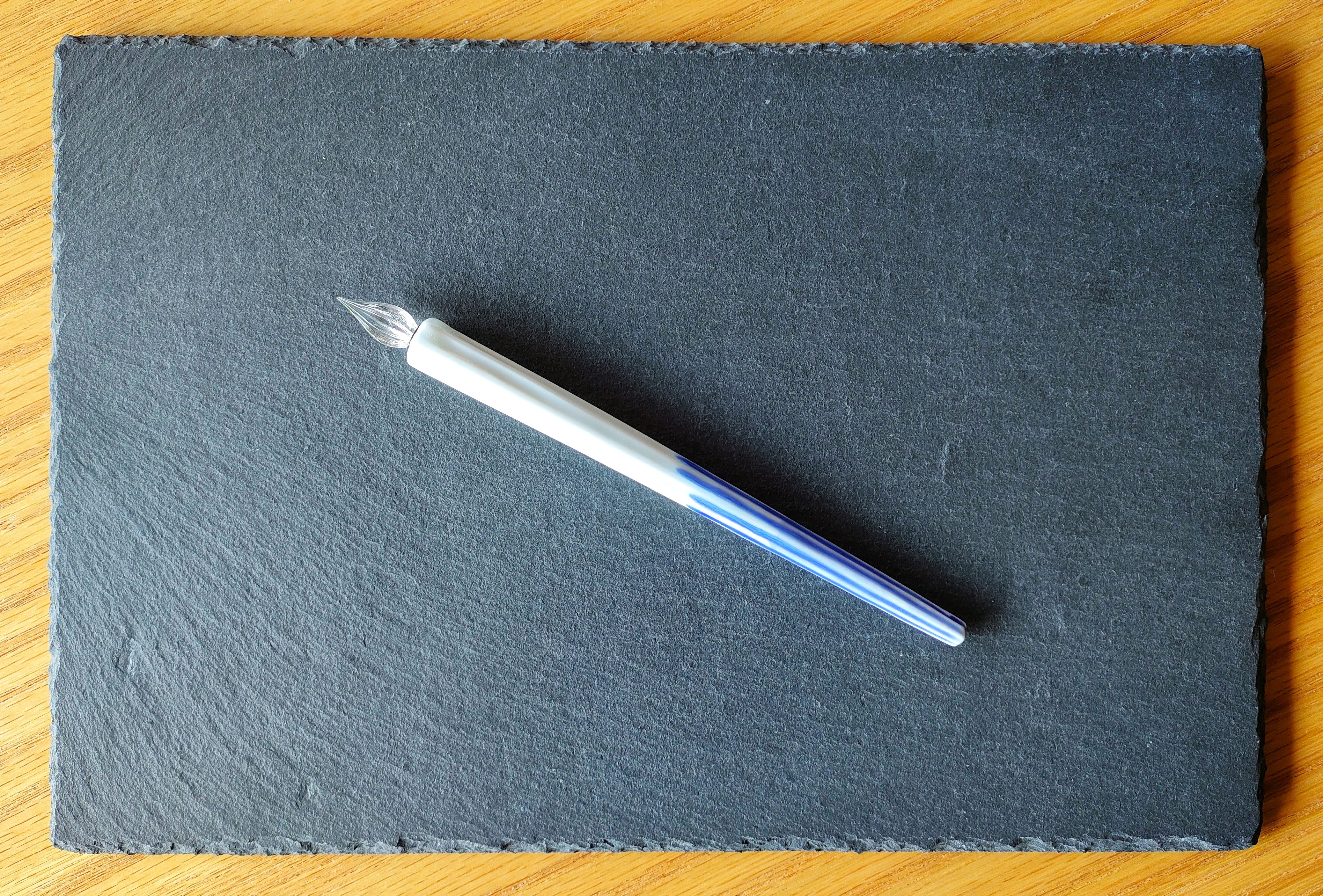 有田焼青流し しのぎガラスペン