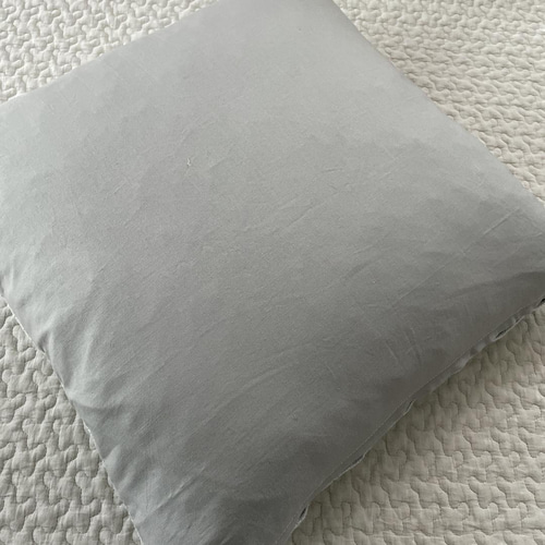 タンバリン　クッションカバー クッションカバー45×45cm/三島家具オリジナル/ライトグレー