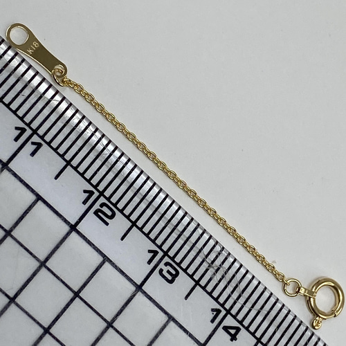 K18YG AU750 18金 アジャスタまとめページ k18YG AU750 18金 幅1ミリ 5センチ分のイエローゴールド 延長