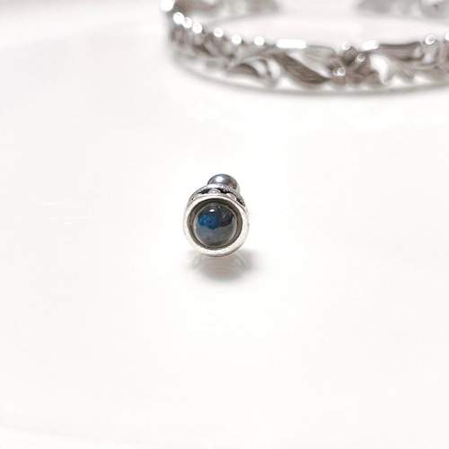 天然石 ジェンダーレスピアスシリーズ ラブラドライト ボディピアス