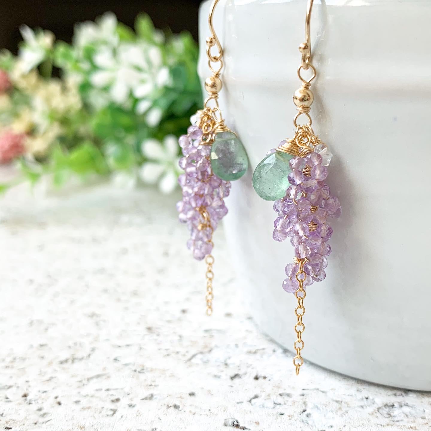 可愛い❢グリーンカイヤナイトとグリーンアメジストのブレス❥ 【公式