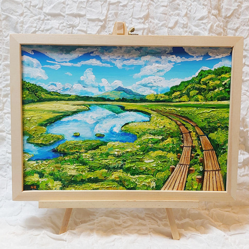 楽天市場】「九頭馬」M.Hark F8サイズ油彩画・直筆油彩画・油絵